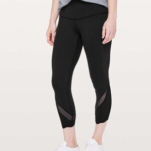 Lululemon Wunder Under Crop II (Special Edition) with Scallops 23" in Black